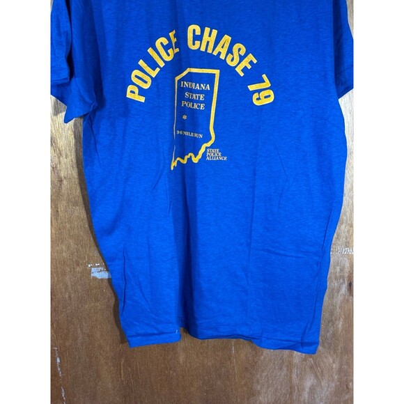 Vintage Indiana State Police Alliance Chase‎ 1979 3.6 Mile Run Shirt Large L USA - Picture 3 of 8